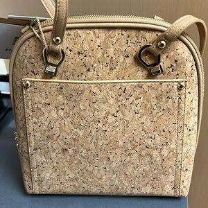 Daisy Miztique Cork Backpack Purse Beige New